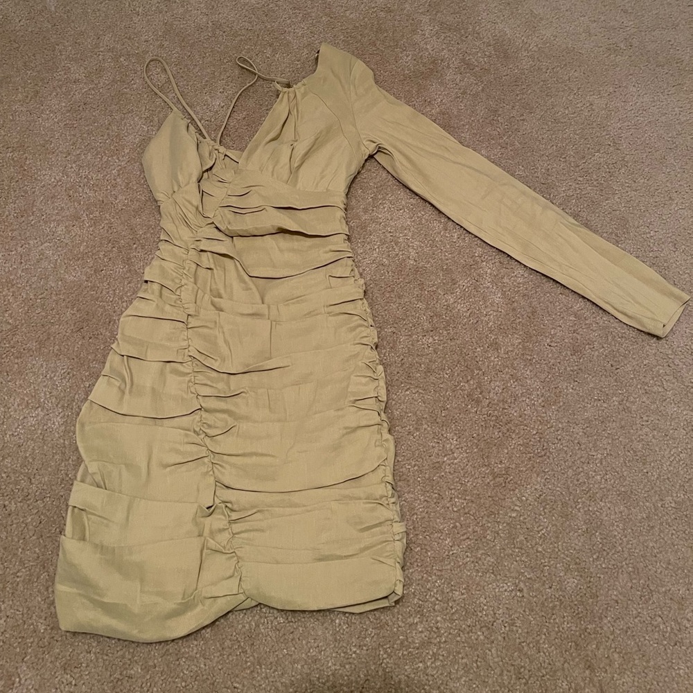 Zara Ruched Asymmetrical Dress